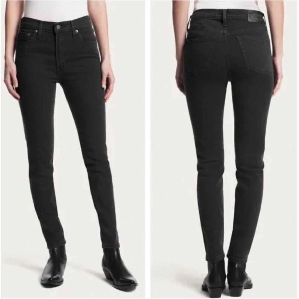 Frye Addie Black Mid Rise Skinny Jeans 27
